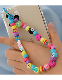 Fashion Qt-k210088f Letter Smiley Beaded Phone Chain