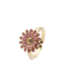 Fashion Cr010343dx Pink Daisy Little Daisy Dripping Open Ring