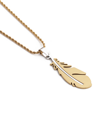 Fashion Ssn00146st Titanium Feather Necklace