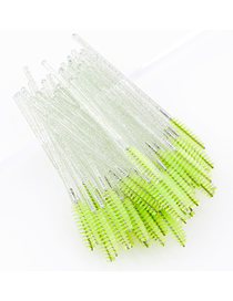Fashion Disposable-mascara Brush-crystal-light Green-50pcs Pj-32 50pcs Crystal Rod Disposable Eyelash Brush