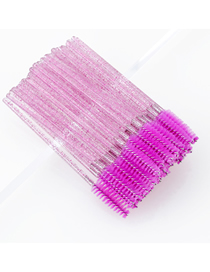 Fashion Disposable-mascara Brush-crystal-rose Red-50pcs Pj-34 50pcs Crystal Rod Disposable Eyelash Brush