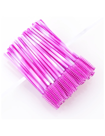 Fashion Disposable-mascara Brush-two-color-white Light Purple-50pcs Pj-24 50pcs Gradient Bar Disposable Eyelash Brush