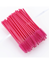 Fashion Disposable-eyelash Brush-red Red-50pcs Pj-13 50pcs Disposable Portable Eyelash Brush