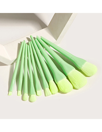 Fashion 10 Sticks-candy-green Gg050903 10 Makeup Brushes Beauty Tool Set