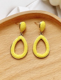 Fashion Yellow Alloy Diamond Drop Earrings