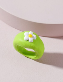 Fashion Green Clay Flower Ring