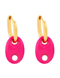 Fashion Rose Red Color Dripping Pig Nose Ear Ring