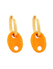 Fashion Orange Color Dripping Pig Nose Ear Ring