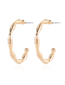 Fashion Gold Color Geometric C-shaped Earrings