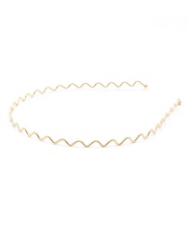Fashion Gold Color Simple Wave Metal Geometric Wave Headband