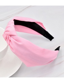 Fashion Pink Fabric Knotted Pleated Headband