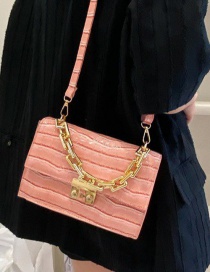 Fashion Pink Square Chain Shoulder Messenger Bag