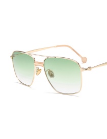 Fashion Light Green Square Framed Sunglasses
