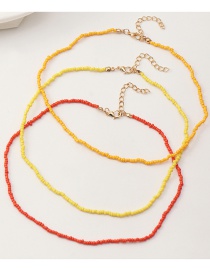 Fashion Nz1659huanghuangju Rice Beads Beaded Necklace