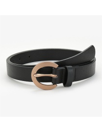 Fashion Black C-shaped Buckle Belt
