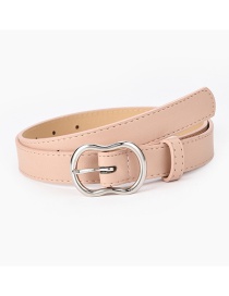 Fashion Pink Japanese Buckle Perforated Belt