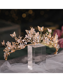 Fashion Hg768 Butterfly Flower Crystal Crown