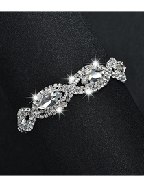 Fashion Silver Color Water Drop Diamond Eye Bracelet