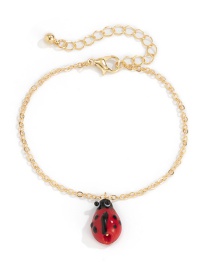Fashion Red 0834 Seven Star Ladybug Chain Bracelet