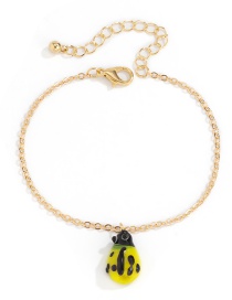 Fashion Yellow 0834 Seven Star Ladybug Chain Bracelet