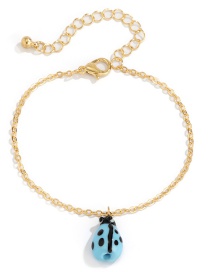 Fashion Blue 0834 Seven Star Ladybug Chain Bracelet