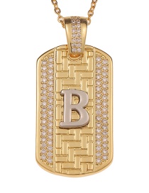Fashion B English Alphabet Chain Necklace