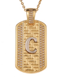 Fashion C English Alphabet Chain Necklace