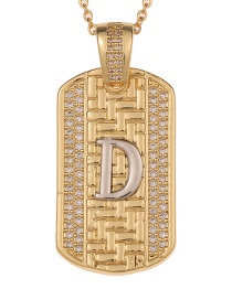 Fashion D English Alphabet Chain Necklace