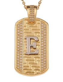 Fashion E English Alphabet Chain Necklace