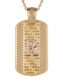 Fashion R English Alphabet Chain Necklace