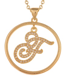 Fashion F Art English Alphabet Chain Necklace