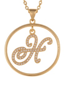 Fashion H Art English Alphabet Chain Necklace