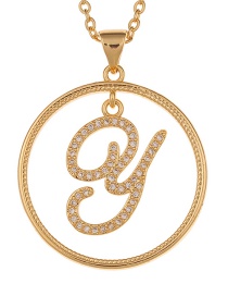Fashion Y Art English Alphabet Chain Necklace