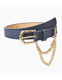 Fashion Navy Pin Buckle Inlaid Chain Belt