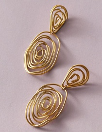 Fashion Gold Color Geometric Round Earrings