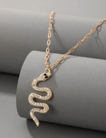 Fashion Gold Color Metal Snake Necklace