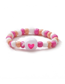 Fashion Pink Love Beaded Ring