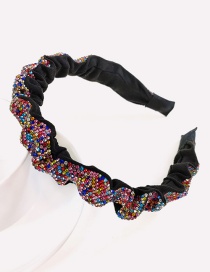 Fashion Color Full Drill Pleated Headband