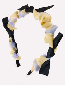 Fashion Yellow Bow Tie Dyed Hair Band