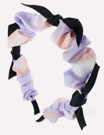 Fashion Purple Bow Tie Dyed Hair Band