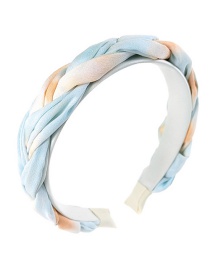 Fashion Blue Fabric Tie-dye Twist Hair Band
