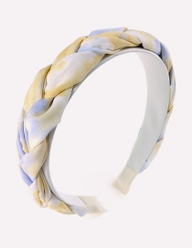 Fashion Yellow Fabric Tie-dye Twist Hair Band