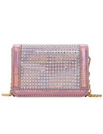 Fashion Pink Children's Diamond-studded Chain Crossbody Bag