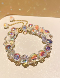 Fashion Transparent Crystal Beaded Adjustable Bracelet