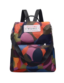 Fashion Color Printed Oxford Broadband Backpack