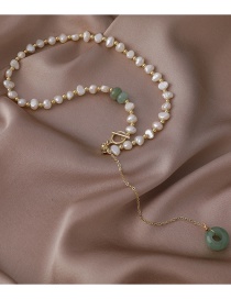 Fashion Pearl Ot Buckle Irregular Pearl Necklace