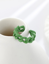 Fashion Green Geometric Hollow Chain Earrings