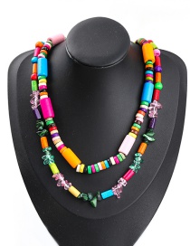 Fashion Two-piece Suit Two-piece Resin Geometric Beaded Necklace