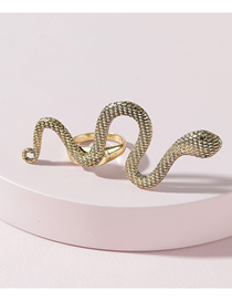 Fashion Golden Ancient Bronze Python Ring