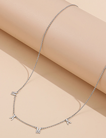 Fashion Silver Mama Letter Necklace